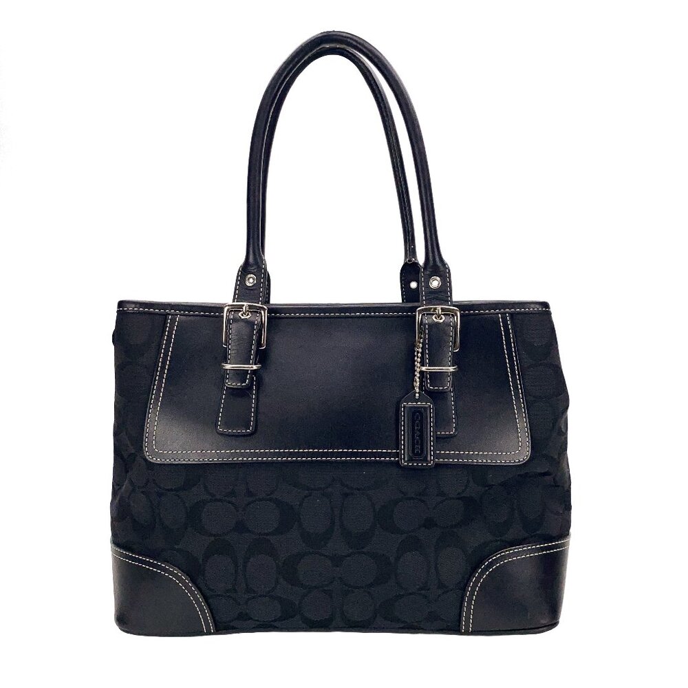Coach Jacquard Canvas Hampton Satchel Handbag - J0671-F06366